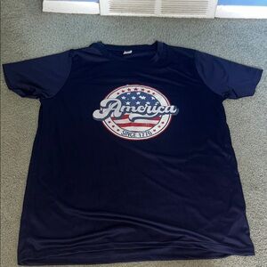 America Graphic Navy Short-Sleeve Men’s Shirt